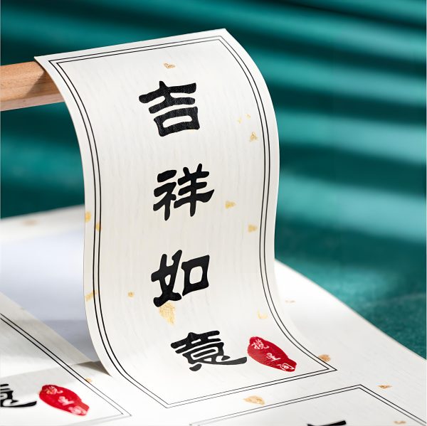 White gold-sprinkled adhesive sticker