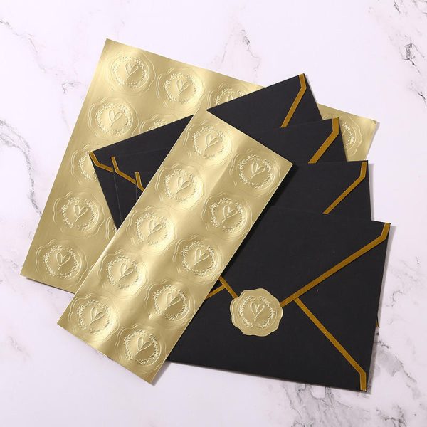 Matte gold aluminum foil adhesive sticker