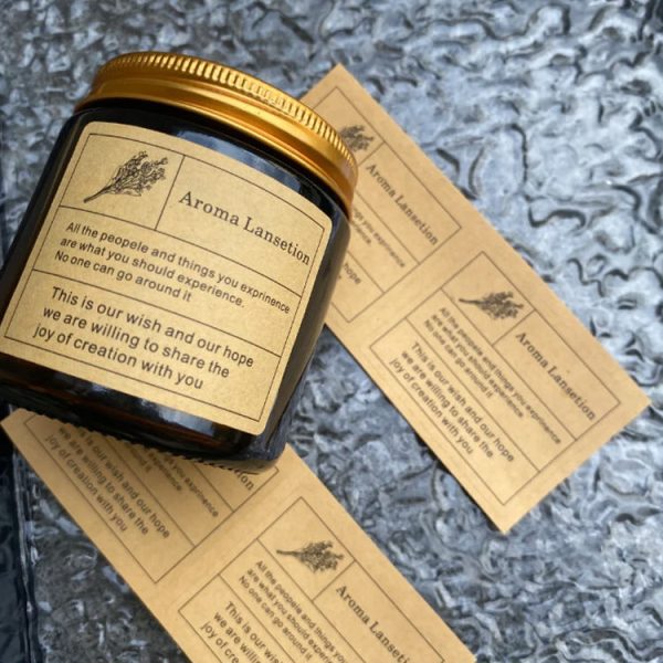 Kraft paper adhesive labels and stickers