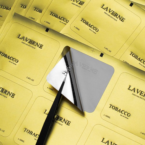 Matte gold aluminum foil adhesive sticker