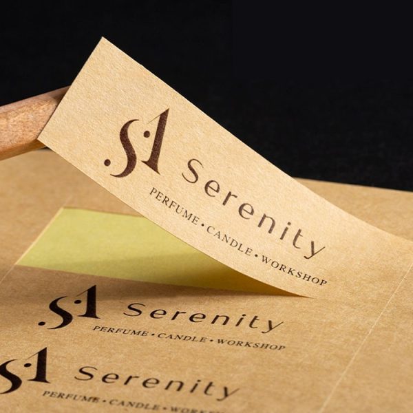 Kraft paper adhesive labels and stickers