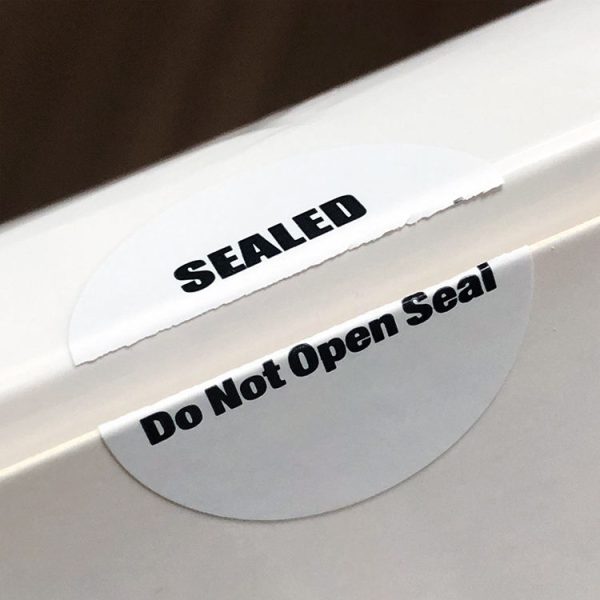 Fragile paper adhesive sticker