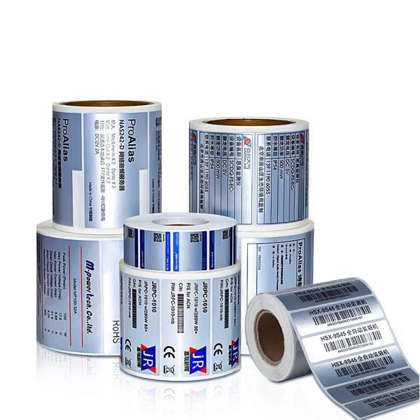 Matte silver aluminum foil adhesive sticker