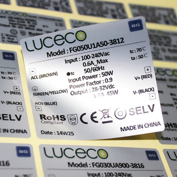 Matte silver aluminum foil adhesive sticker