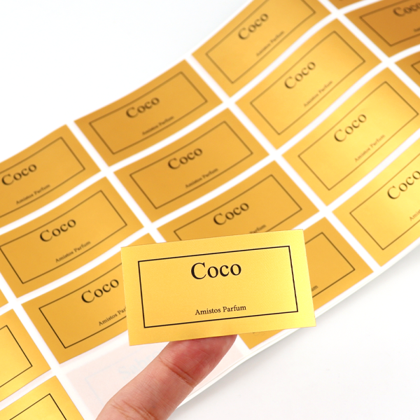 Matte gold aluminum foil adhesive sticker