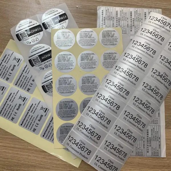 Matte silver aluminum foil adhesive sticker