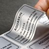 Matte silver aluminum foil adhesive sticker