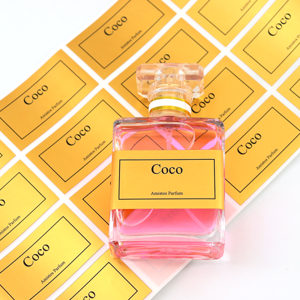 Matte gold aluminum foil adhesive sticker