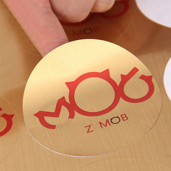 Brushed gold adhesive stickers