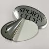 Glossy silver adhesive sticker