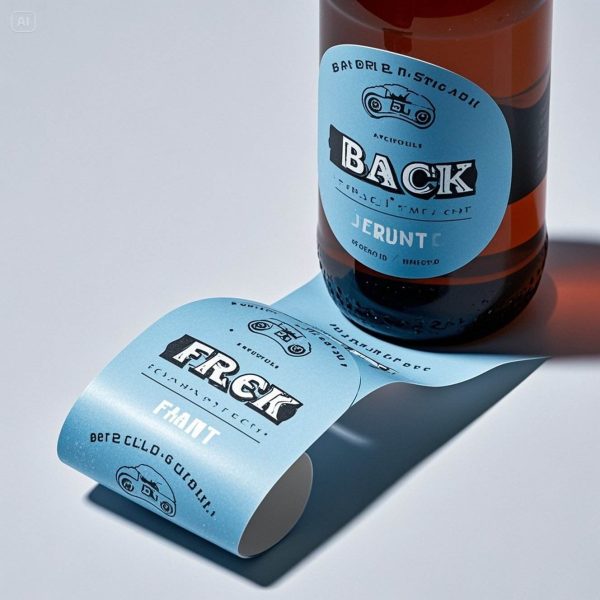 Glossy white PVC adhesive stickers