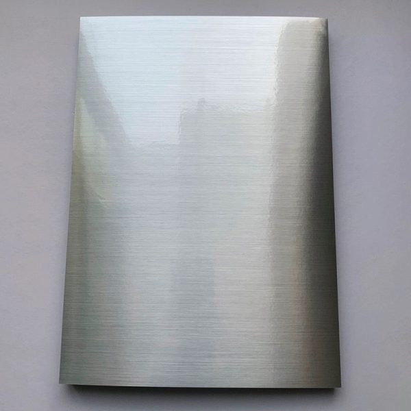 Brushed silver adhesive stickers