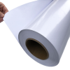 Glossy white PVC adhesive stickers