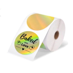 Golden flat light laser adhesive sticker