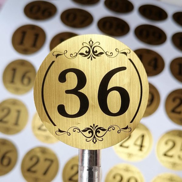 Brushed gold adhesive stickers