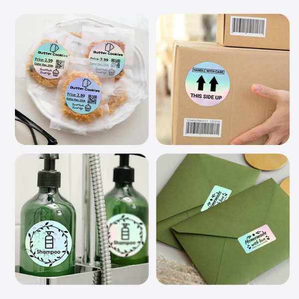 Silver flat laser adhesive stickers