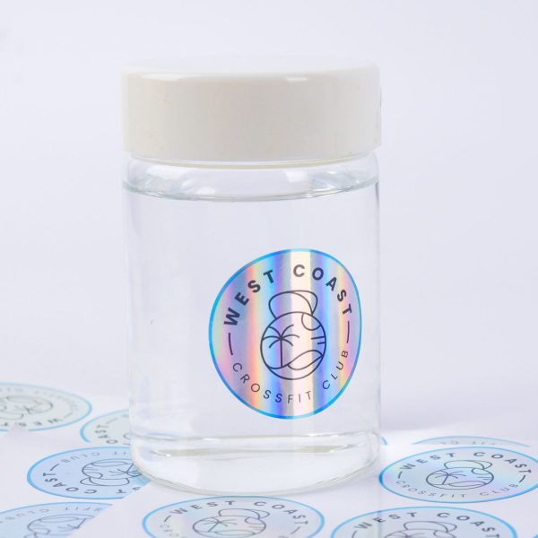 Silver flat laser adhesive stickers
