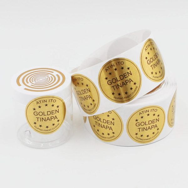Brushed gold adhesive stickers