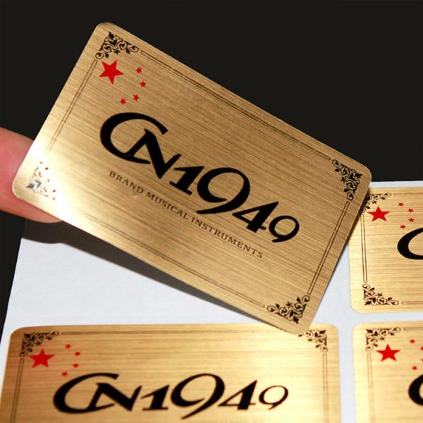 Brushed gold adhesive stickers