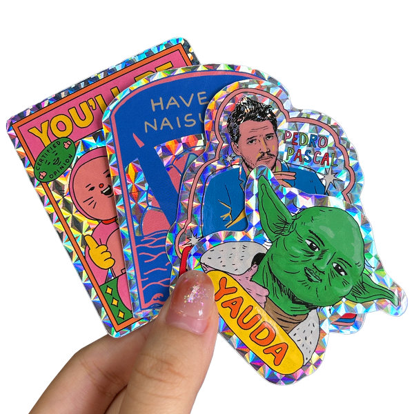 Checkered Laser Adhesive Sticker