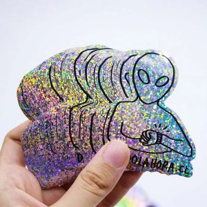 Silver Millet-Dot Laser Adhesive Labels and Stickers