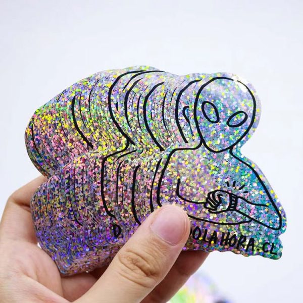 Silver Millet-Dot Laser Adhesive Labels and Stickers